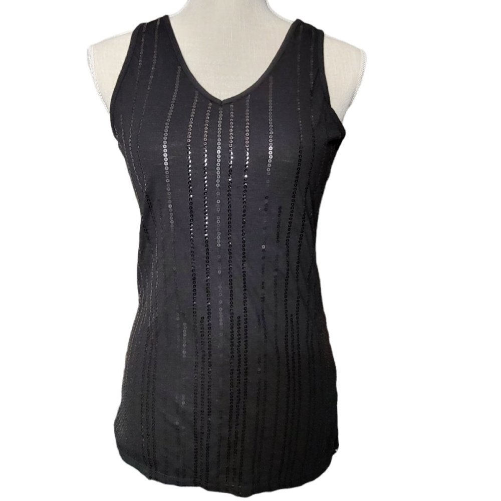 NWOT Maurices Black Sequin Tank Top Small